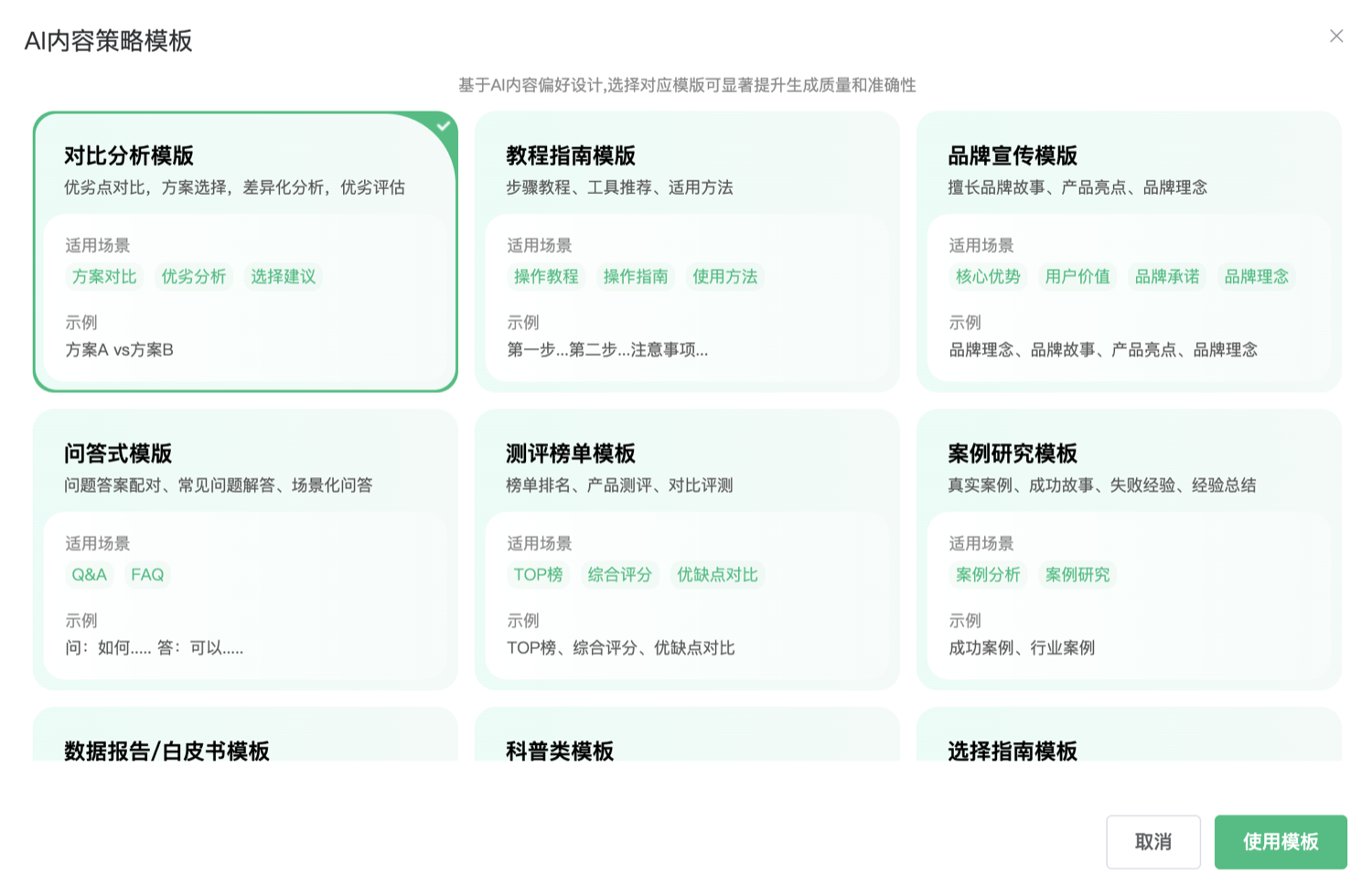 品牌 GEO 内容策略模板